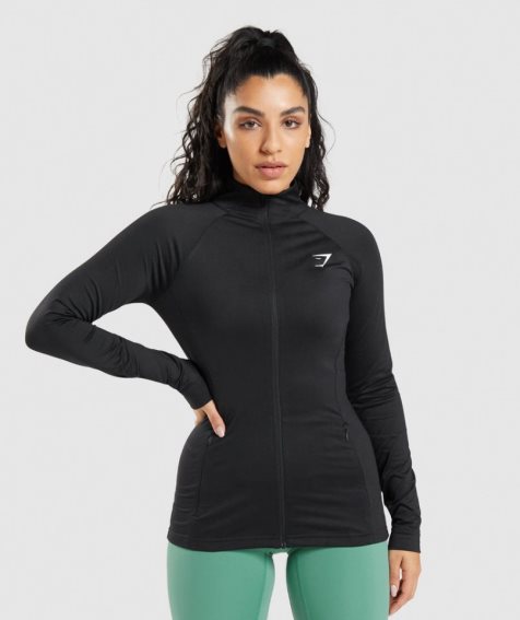 Women's Gymshark Training Jackets Black | CA 10A86D